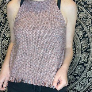 Zara Trafaluc Collection Fringe Tank Top